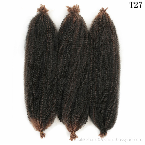 Soft Fluffy Synthetic curl marley braid  Hair Extension Long Afro Kinky Synthetic Springy Marley Crochet Twist Braiding Hair